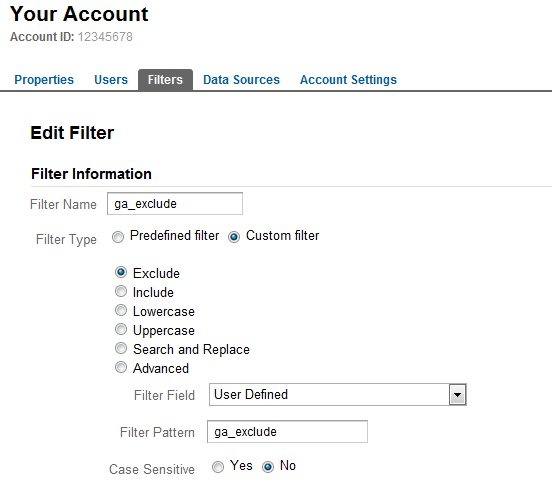 Google Analytics Edit Filter