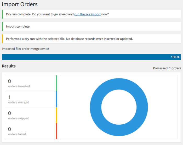 WooCommerce Customer / Coupon / Order CSV Import suite: dry run